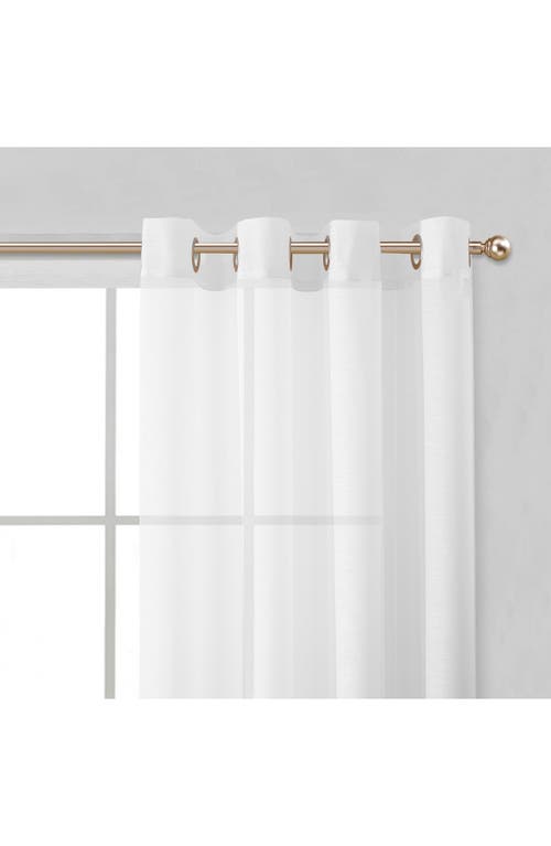 Dainty Home Sheer Set Of 2 Panel Curtains In White