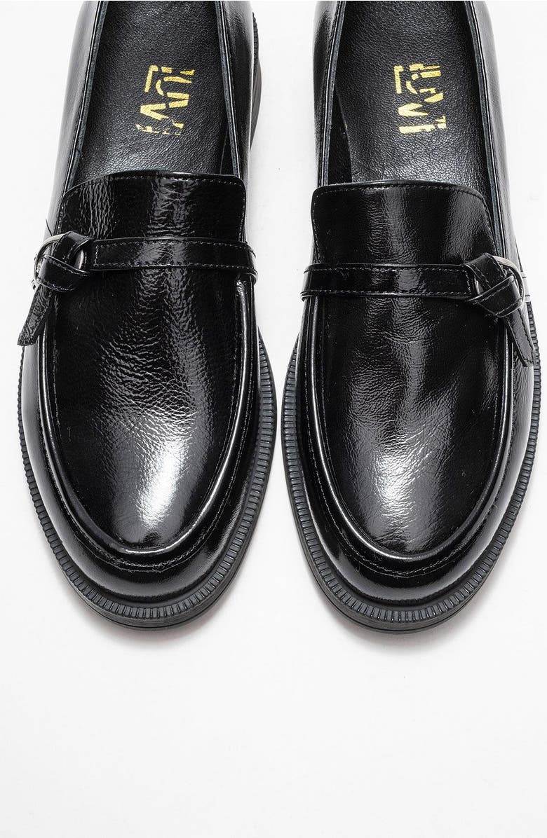 Forever & Always Shoes Galea Buckled Leather Loafers, Alternate, color, Black Patent Leather