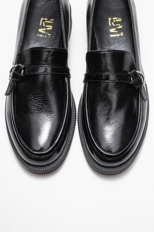 Forever & Always Shoes Galea Buckled Leather Loafers In Black