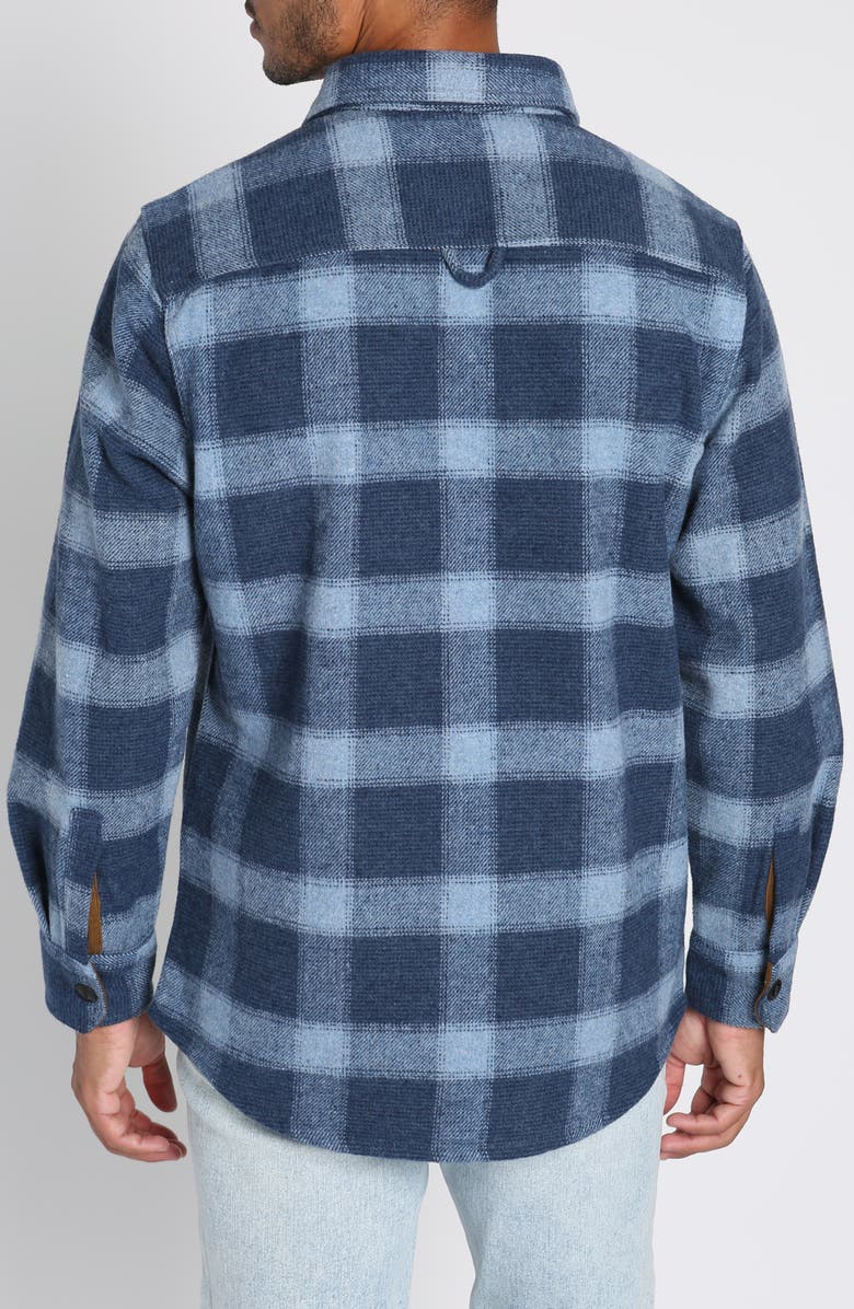 JACHS Plaid Faux Shearling Lined Shirt Jacket, Alternate, color, 