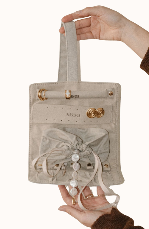 Joiana Jewelry Jewelry Travel Case In Sand