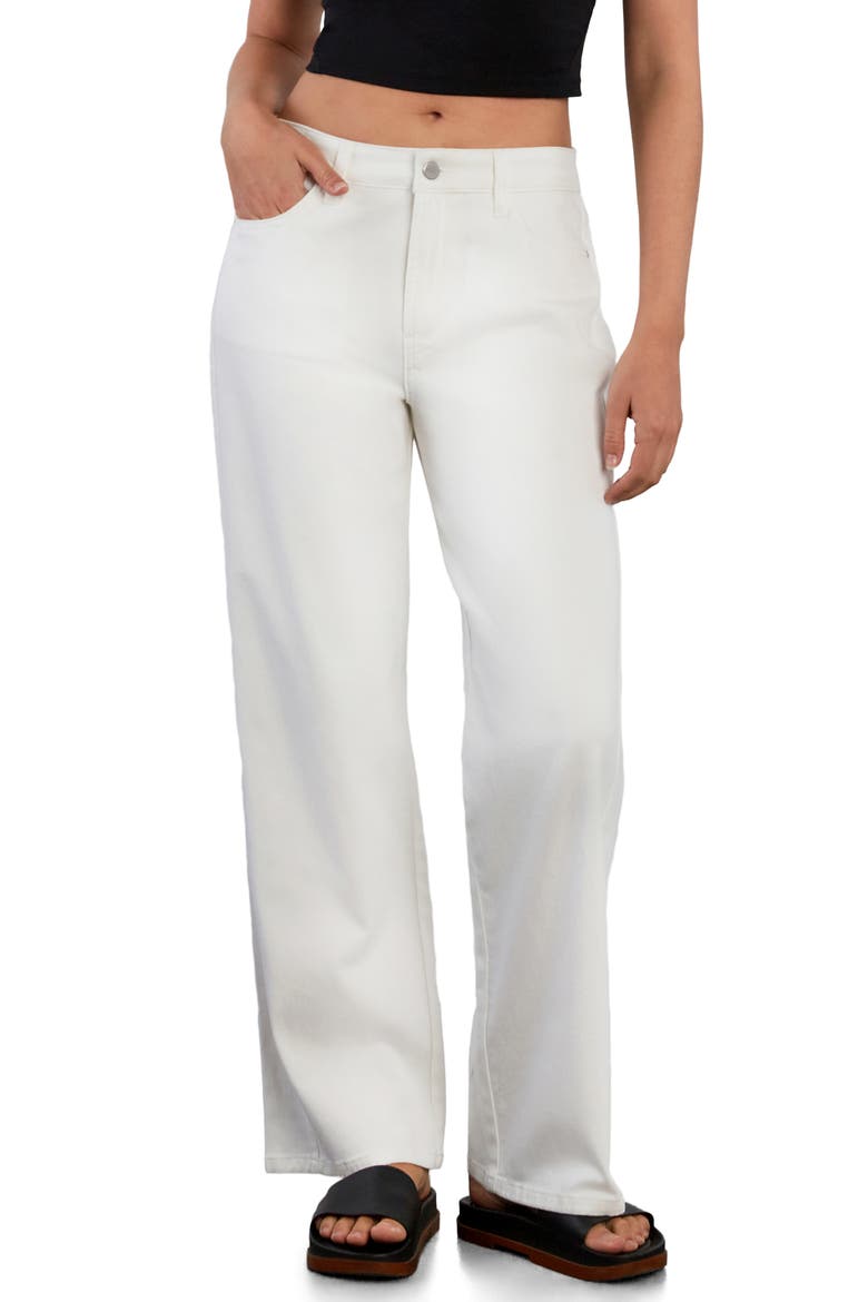 High Waist Wide Leg Jeans, Main, color, STAR WHITE