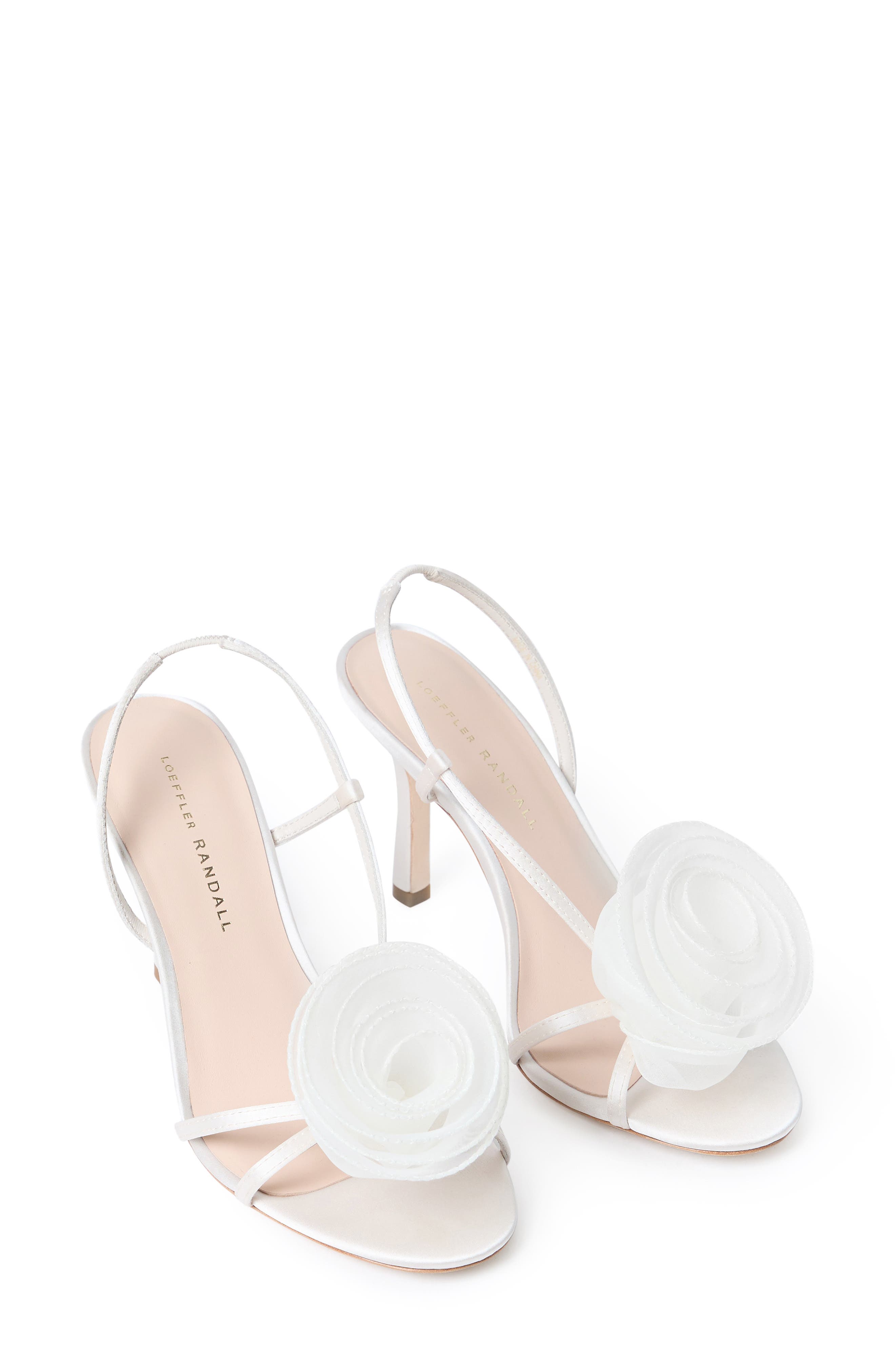 Loeffler Randall Steph Flower Sandal, Alternate, color, Cream