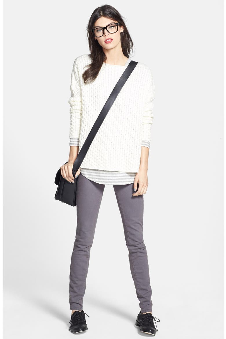 Mini Cable Sweater, Alternate, color, CREAM