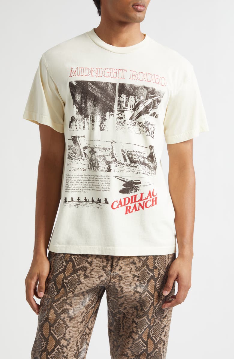 MIDNIGHT RODEO Cadillac Ranch Graphic T-Shirt, Main, color, Cream