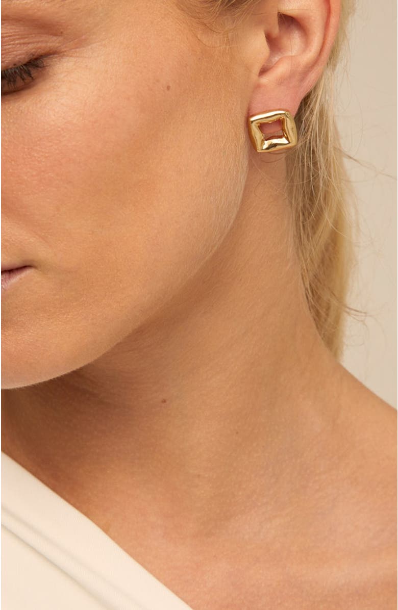 UNODE50 Small Link Earrings, Alternate, color, Gold