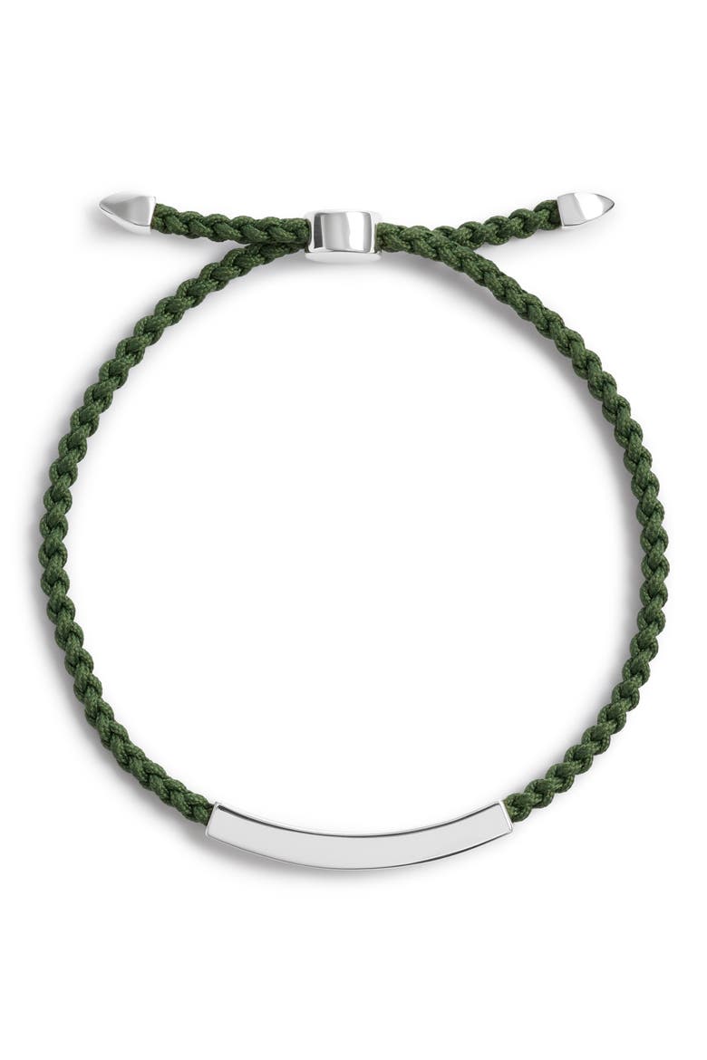 Linear Sterling Silver Cord Bracelet, Main, color, STERLING SILVER