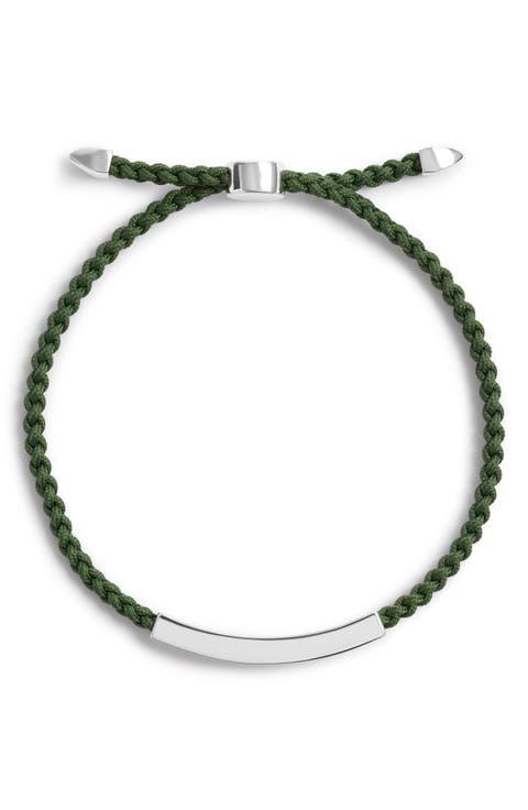 Linear Sterling Silver Cord Bracelet