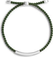 Monica Vinader Linear Sterling Silver Cord Bracelet