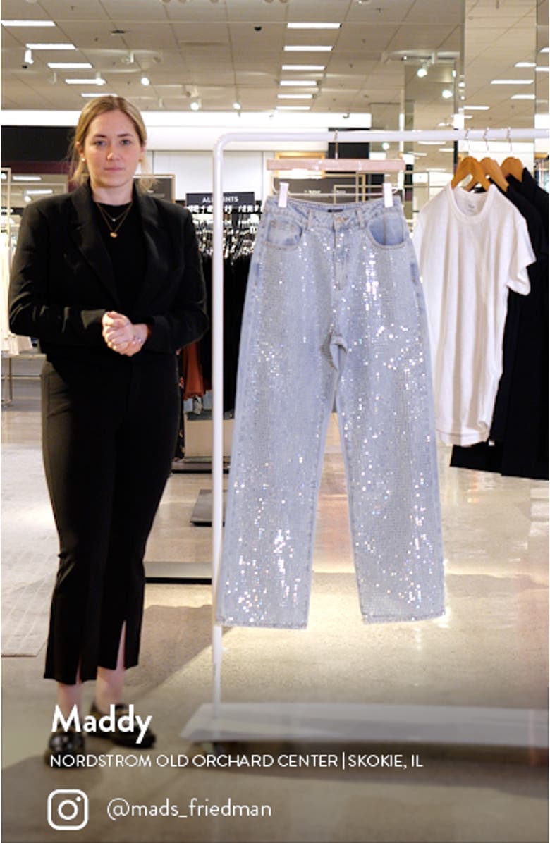 Embellished Relaxed Wide Leg Jeans, sales video thumbnail