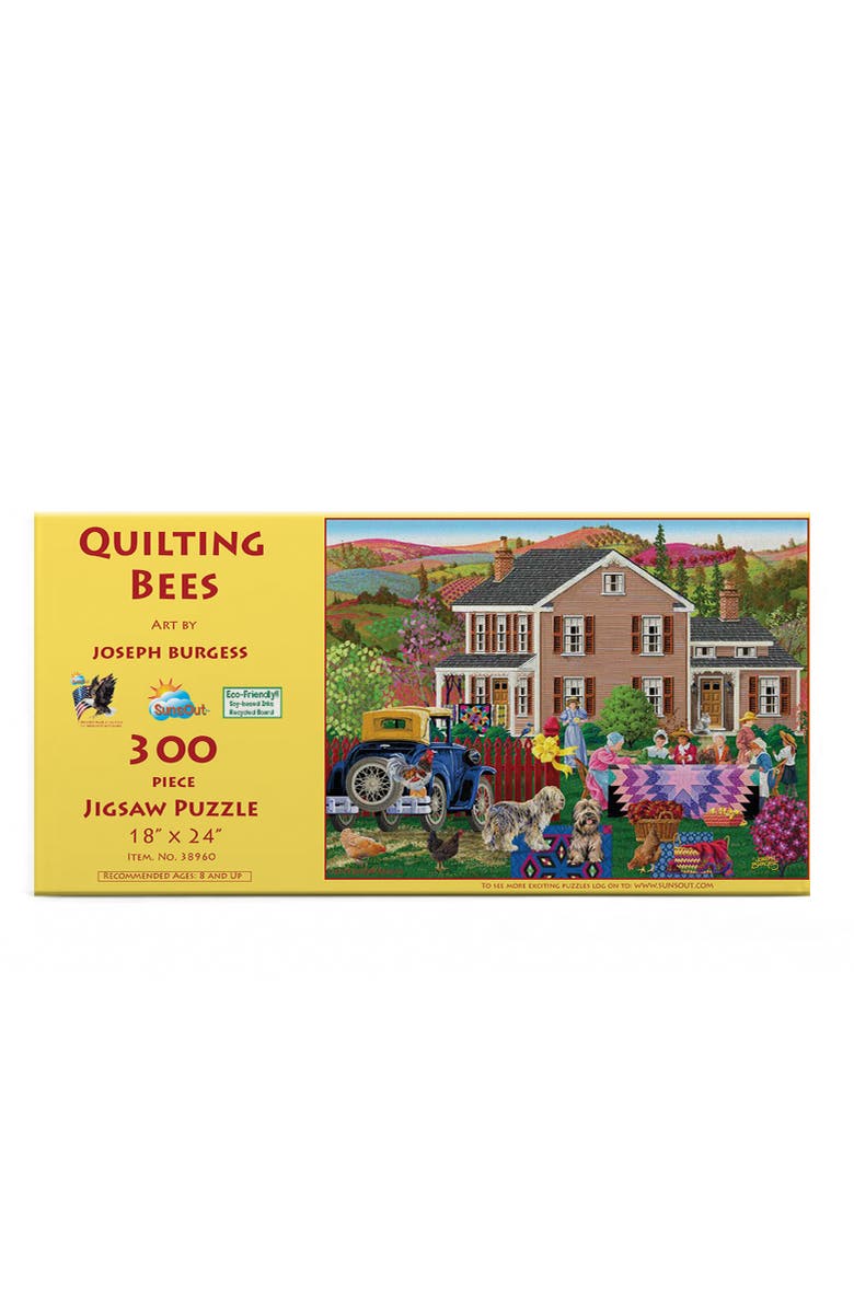 Sunsout Quilting Bees 300 piece Jigsaw Puzzle for Adults, Alternate, color, Multicolor