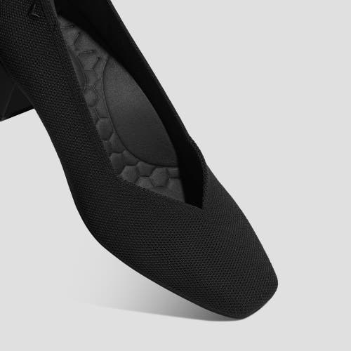 Vivaia Square-toe Stress Free Chunky Heels In Black
