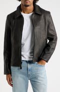Schott NYC Vegetable Tanned Lambskin Leather Mechanic Jacket