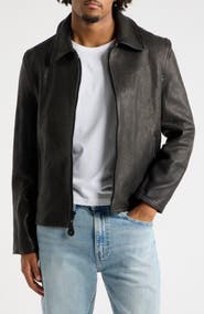 Schott NYC Vegetable Tanned Lambskin Leather Mechanic Jacket