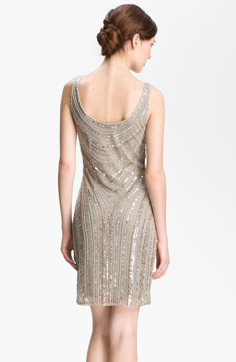 Pisarro Nights Embellished Scoop Neck Dress, Alternate, color, 