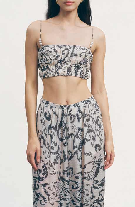 Quinn Shirred Crop Top