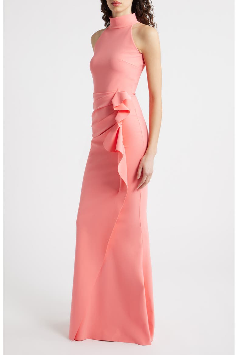 Gudrum High Neck Trumpet Gown, Alternate, color, SORBET