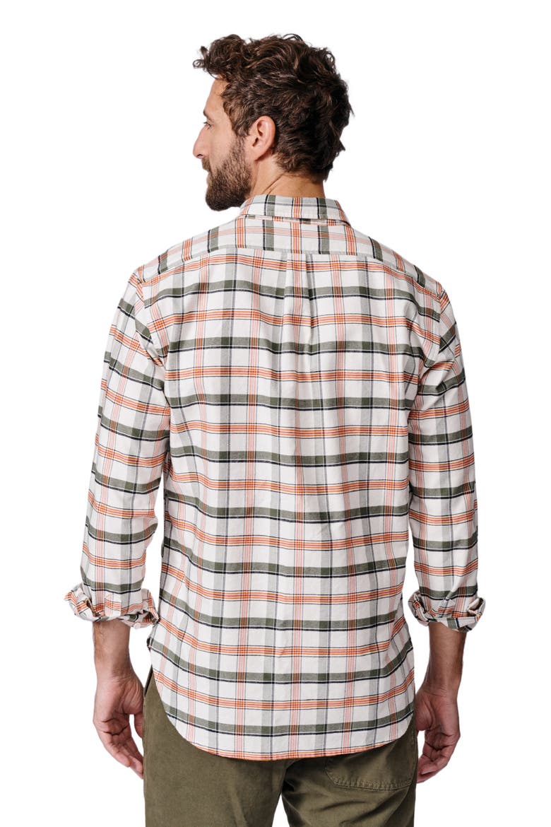 Merton Brushed Oxford Button Down Shirt, Alternate, color, Vintage White Check