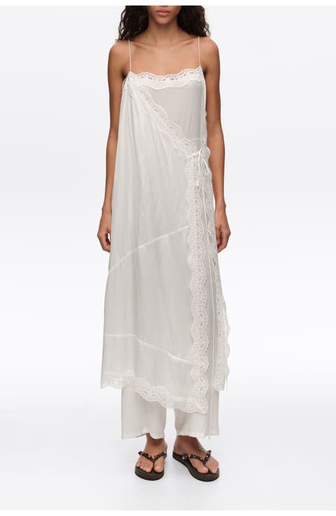 Off-White Lace Skirt-Trouser Hybrid