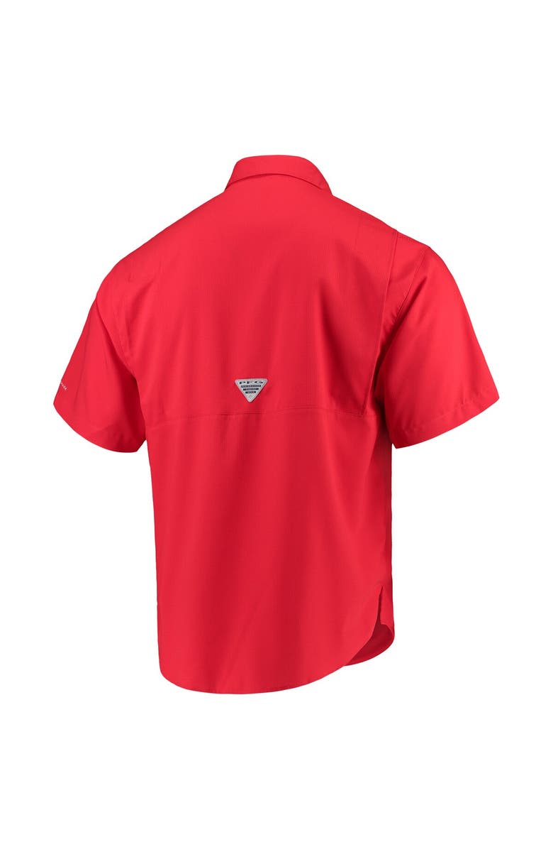 Columbia Men's Columbia Red Georgia Bulldogs Team PFG Tamiami Omni-Shade Button-Down Shirt, Alternate, color, Red