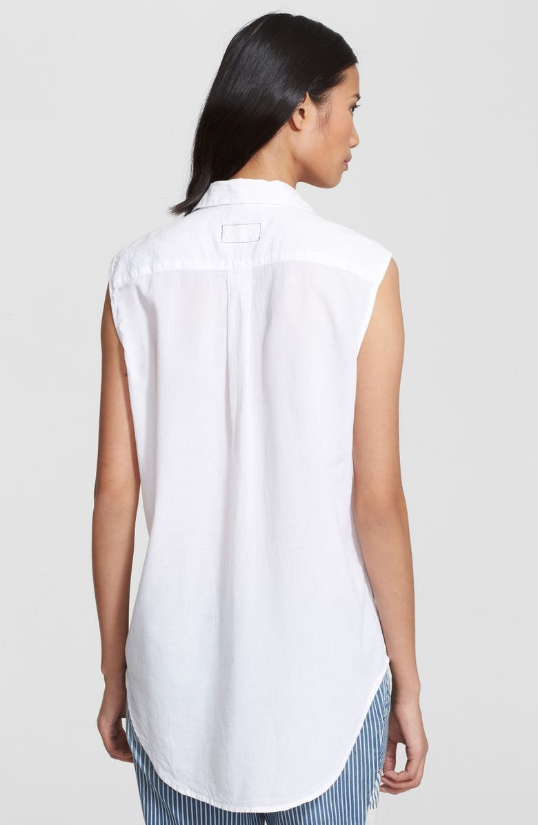 Current/Elliott 'The Grad Shirt' Sleeveless Cotton Shirt, Alternate, color, 