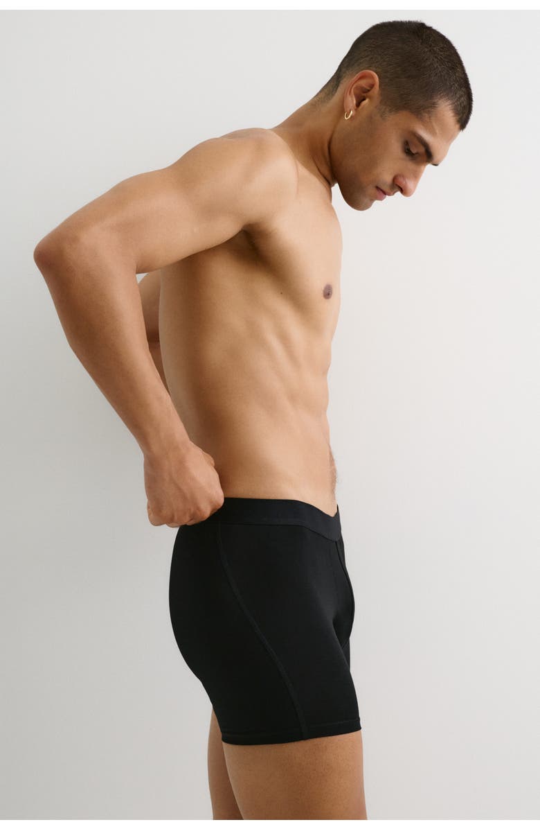 H&M 5-pack mid-length boxer briefs with lycra<sup>®</sup>, Alternate, color, Black