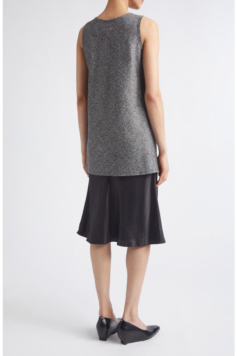 Mixed Media Midi Dress, Alternate, color, GREY MELANGE