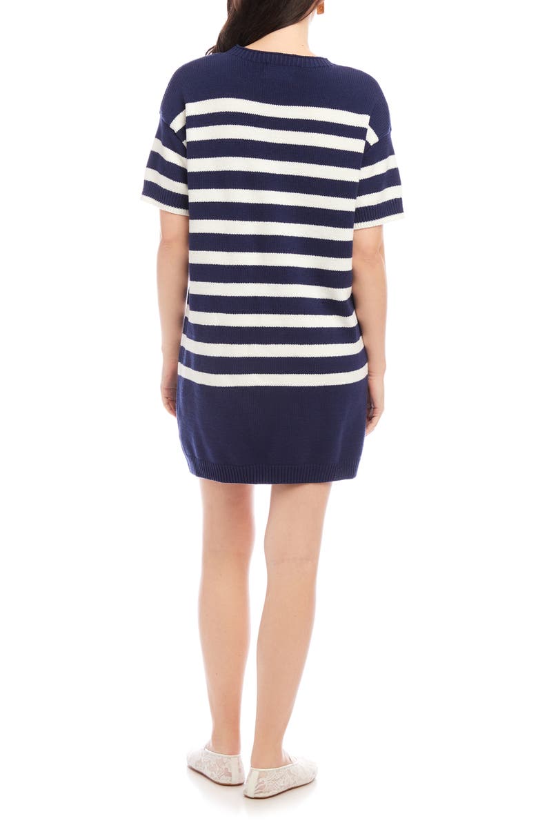 FIFTEEN TWENTY Georgette Stripe Cotton Blend Sweater Dress, Alternate, color, Stripe