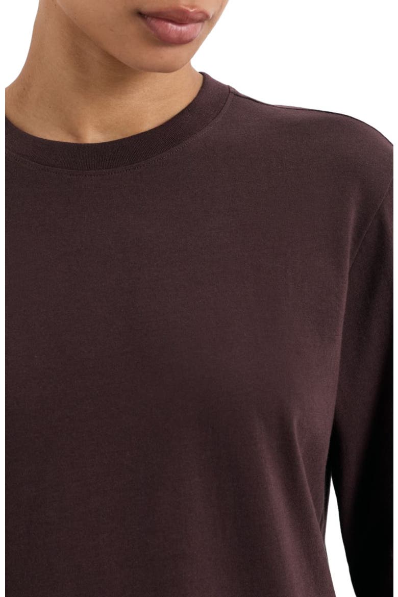 Organic Cotton Softspun Essential Crewneck Long Sleeve Tee, Alternate, color, Plum