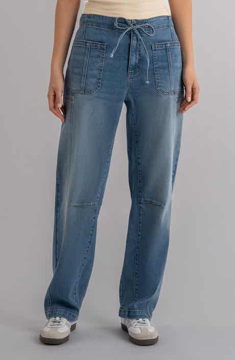 Ashton Slouchy Drawstring Barrel Leg Jeans