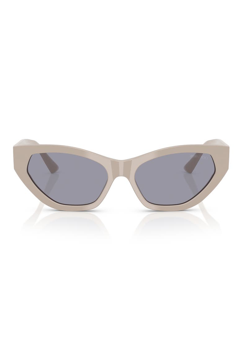 55mm Cat Eye Sunglasses, Main, color, DARK BLUE