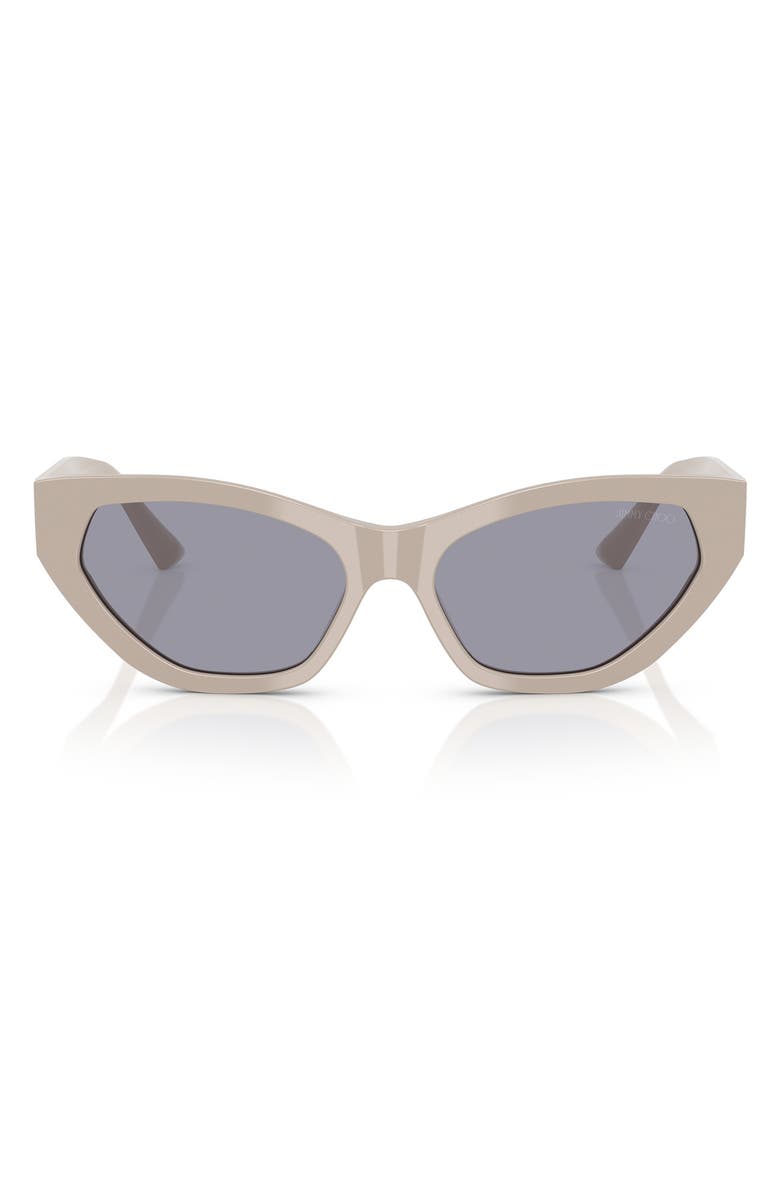 Jimmy Choo 55mm Cat Eye Sunglasses, Main, color, Dark Blue