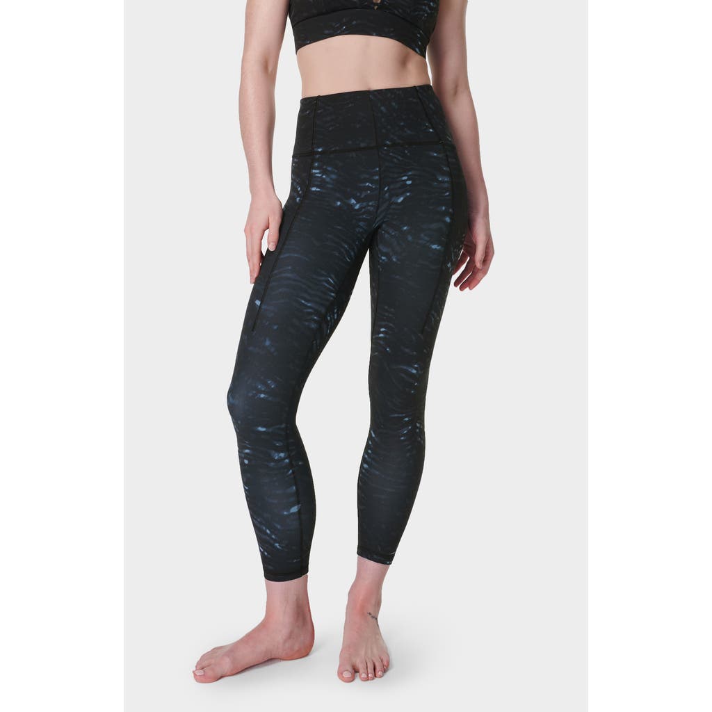 Sweaty Betty Super Soft 7/8 Yoga Leggings In Blue Tundra Tiger Print