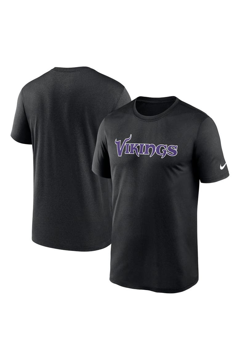 Men's Nike Black Minnesota Vikings Primetime Legend Wordmark Performance T-Shirt, Main, color, Black