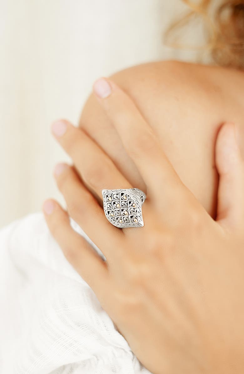 DEVATA 18K Gold Accented Sterling Silver Ring, Alternate, color,