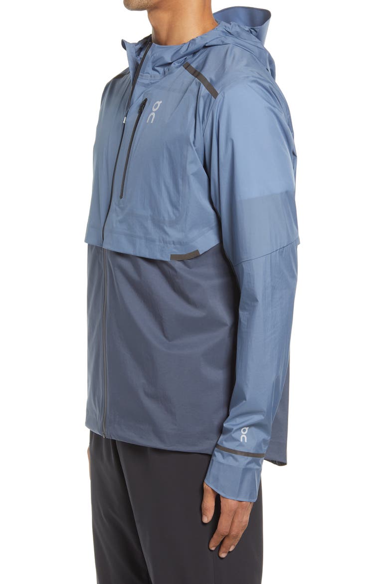 Weather Water Repellent Hooded Jacket - Men, Alternate, color, CERULEAN/ DARK