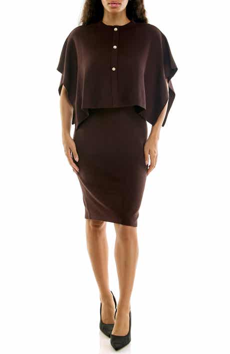Mock Neck Popover Dress