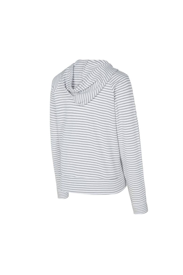Men's Concepts Sport  White/Gray LSU Tigers French Terry Striped V-Neck Pullover Hoodie, Alternate, color, White