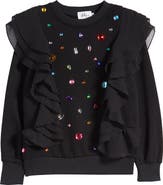 Lola + The Boys Ruffle Rainbow Gem Shirt