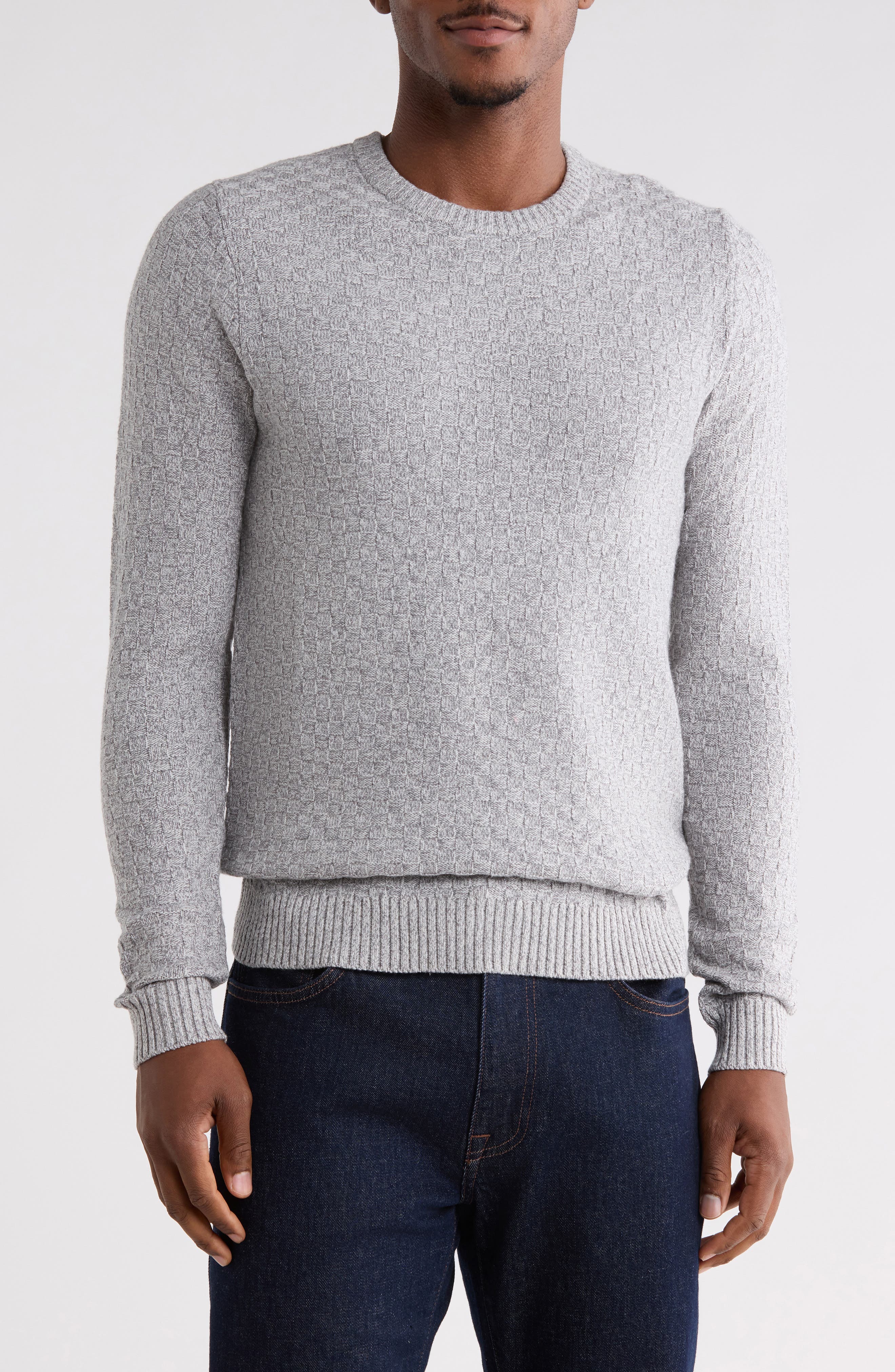 Textured Crewneck Sweater