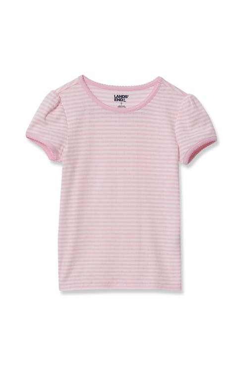 Girls Short Sleeve Pointelle Knit Tee