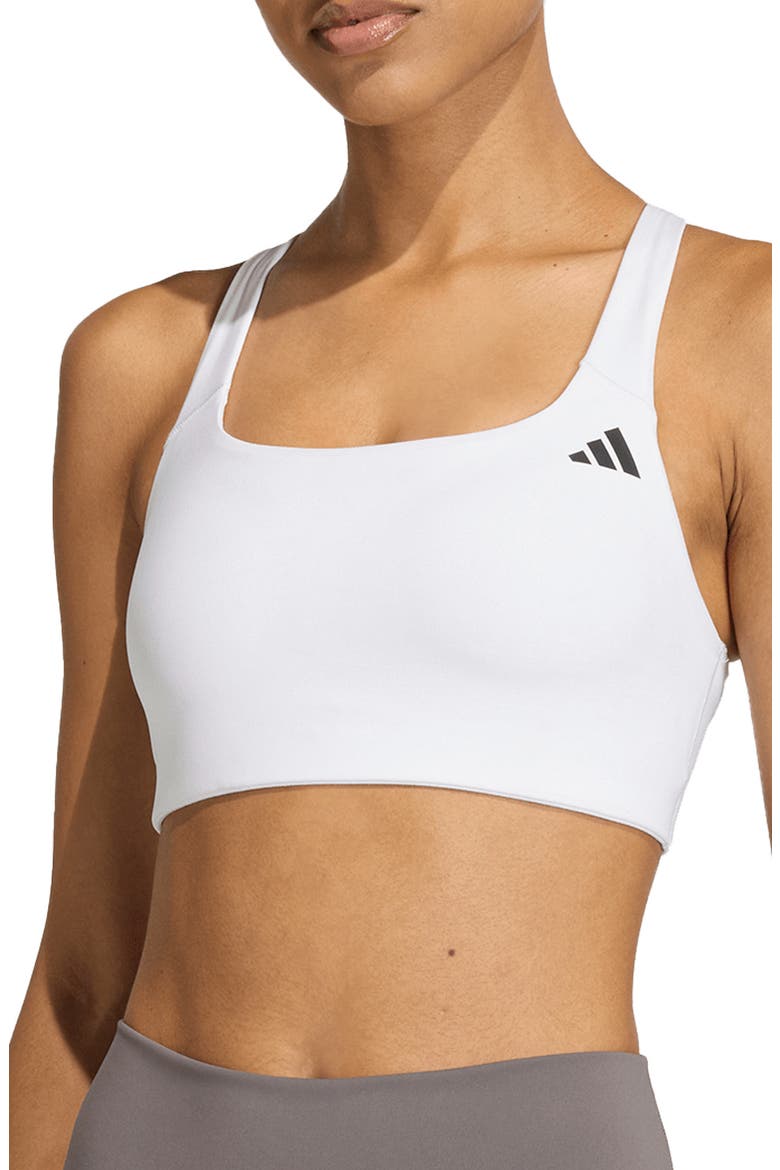 Optime Climacool Sports Bra, Main, color, WHITE