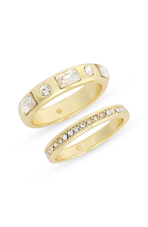 Pack of 2 Cubic Zirconia Stacking Rings