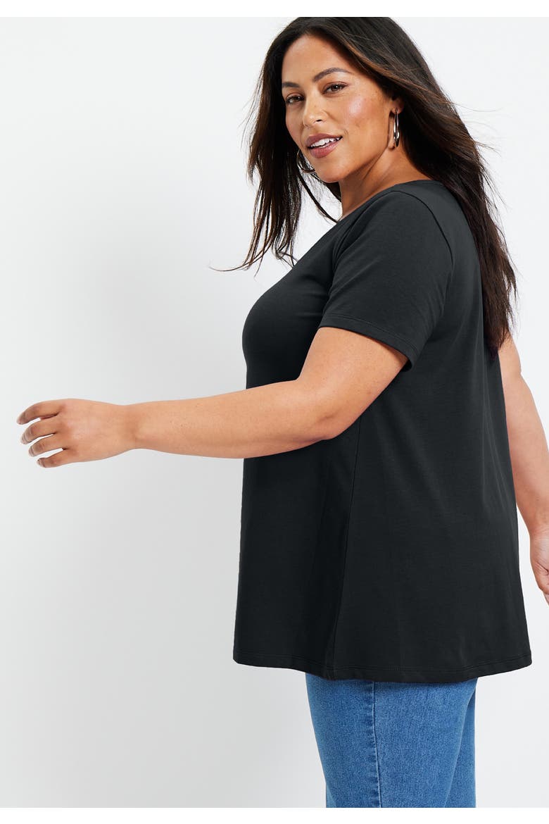 Short Sleeve Swing One + Only Tee, Alternate, color, BLACK