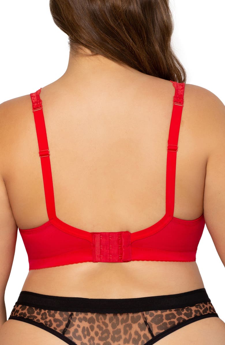 Curvy Couture Luxe Lace Wireless Bralette, Alternate, color, Crantastic