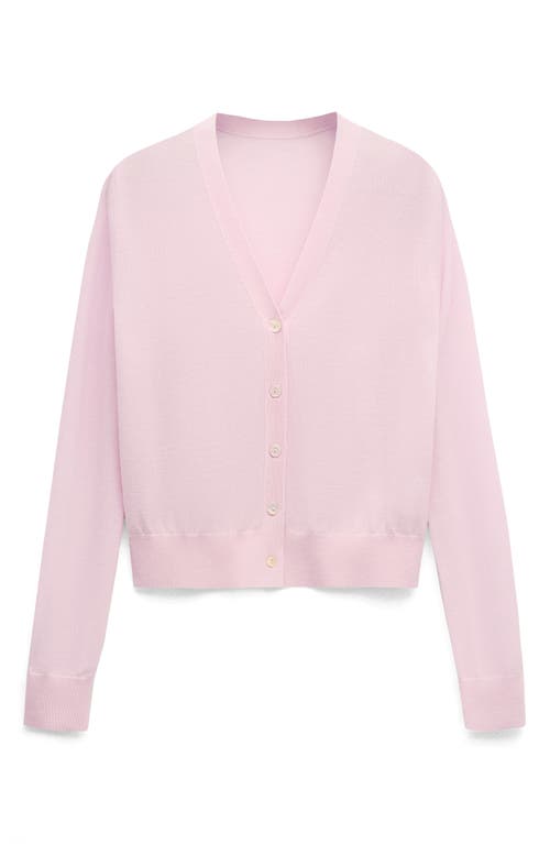 Mango Wool Cardigan In Pink