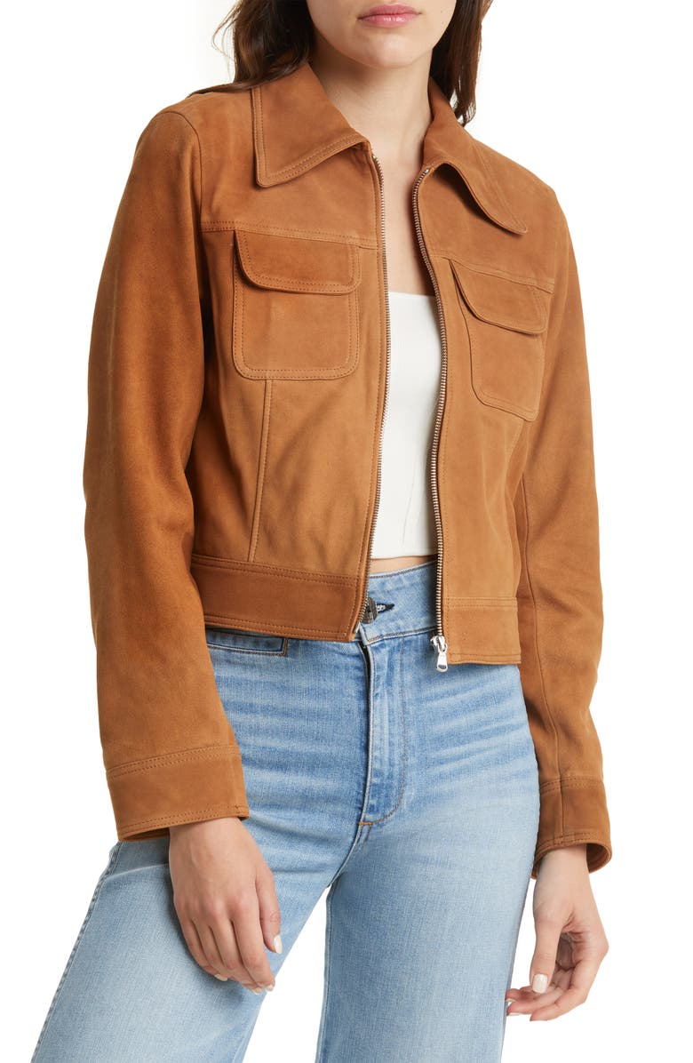 & Other Stories Crop Suede Jacket, Main, color,