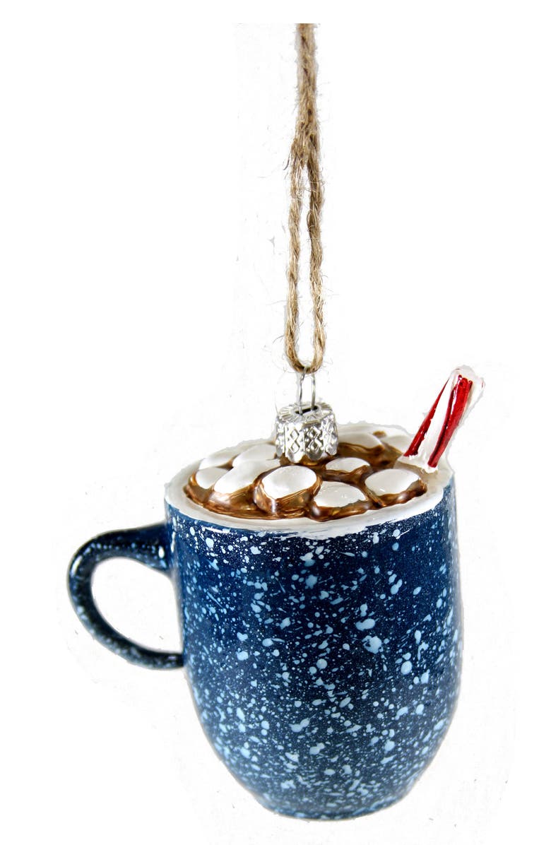 Cody Foster & Co. Cody Foster Campfire Cocoa Mug Ornament, Main, color, Blue/ Brown Multi