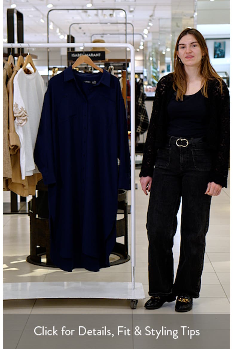 Long Sleeve Double Faced Georgette Shirtdress video
