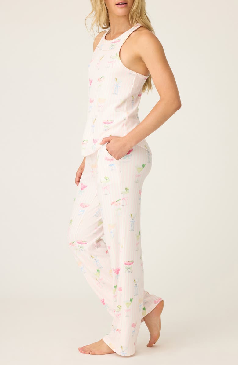 PJ Salvage Pretty Punch Pajamas, Alternate, color, Baby Pink